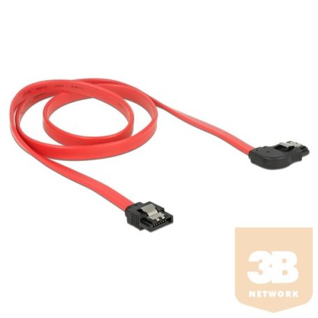 KAB Delock 83970 6 Gb/s SATA-kábel egyenes csatlakozódugóval > jobbra nézo SATA, 70 cm, piros, fém