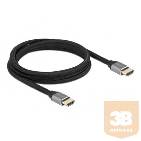 Delock Ultra nagy sebességű HDMI kábel 48 Gbps 8K 60 Hz szürke 2 m tanúsítvánnyal