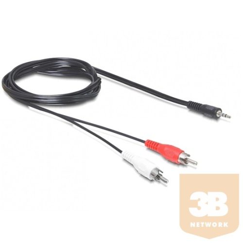 KAB Delock 84000 DC jack 3,5mm apa > 2x RCA apa audio kábel - 1,5m