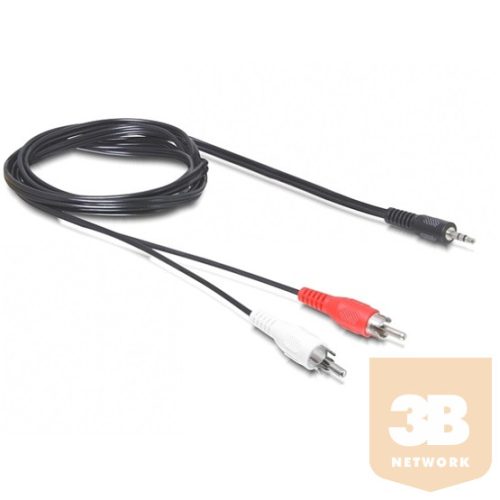 KAB Delock 84212 audio DC jack 3,5mm apa > 2 x RCA apa kábel - 5m