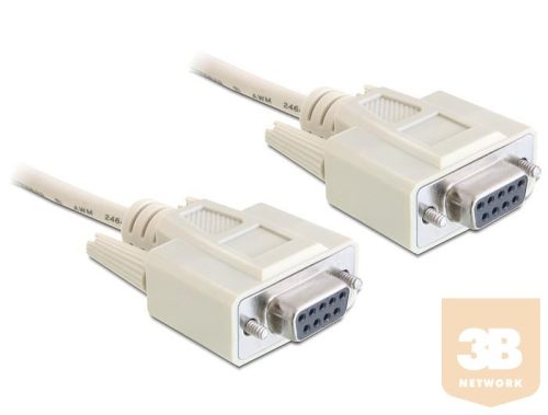 Delock kábel serial Null modem 9 pin F/F, 5 m