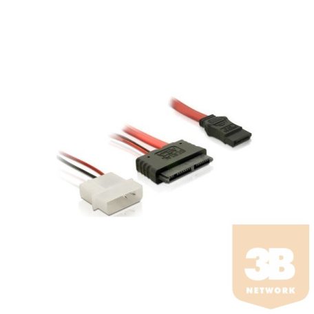 Delock 84384 Micro SATA anya + 2 tűs hálózati - SATA átalakító kábel