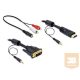 Delock HDMI kábel, DVI(M) -> HDMI(M), 2m + Audio (Jack 3,5mm)