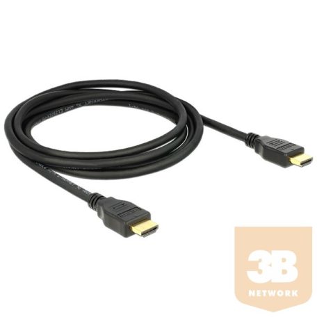 DELOCK HDMI kábel male/male összekötő 4K 60Hz, 2m