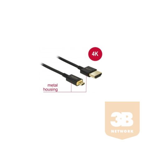 KAB Delock 84781 High Speed HDMI-A - microHDMI-D Ethernettel átalakító kábel - 3m