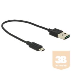   Delock Kábel, EASY-USB 2.0-s A-típusú csatlakozódugó > EASY-USB 2.0-s Micro-B típusú csatlakozódugó