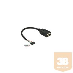   KAB Delock 84831 5tűs 2mm > USB 2.0 A csatl. USB2.0 csatl. hüvellyel ellátott kábel - 0,15m