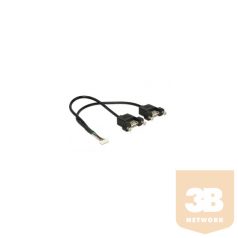   KAB Delock 84839 USB2.0 1,25mm 8tűs > 2x USB2.0 A kábel - 0,25m