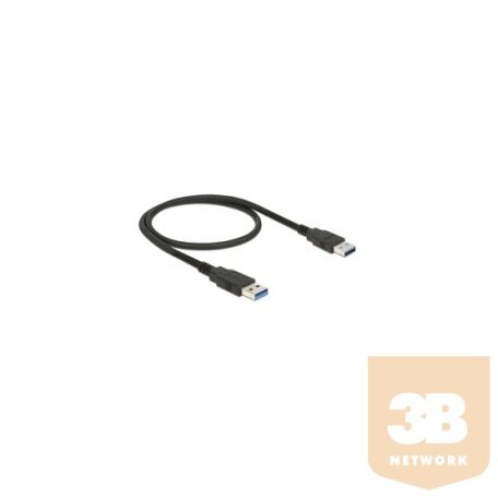 KAB Delock 84888 USB 2.0 A dugó > USB 2.0 A dugó fekete - 0,5 m
