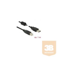   KAB Delock 84895 USB 2.0 A dugó > USB 2.0 B dugó fekete - 1m