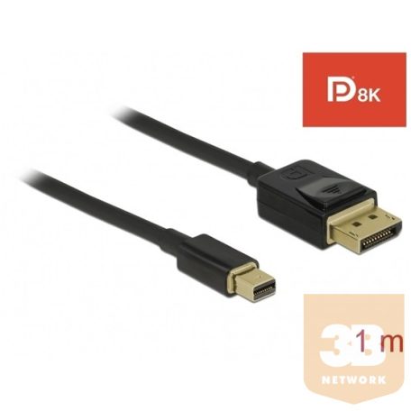 KAB Delock 84927 Mini DisplayPort - DisplayPort kábel 8K 60Hz - 1m