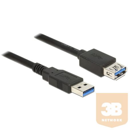 KAB Delock 85053 USB 3.0-s bovítokábel A-típusú csatlakozódugóval > USB 3.0-s, A-típusú csatlakozóhüvellyel, 0