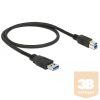 Delock Cable USB 3.0 Type-A male > USB 3.0 Type-B male 0.5 m black