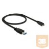 Delock Cable USB 3.0 Type-A male > USB 3.0 Type Micro-B male 0.5m black