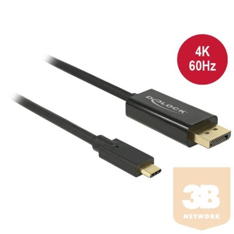 DELOCK kábel USB Type-C male to Displayport male (DP Alt Mode) 4K 60Hz, 2m