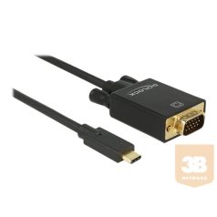   DELOCK 85261 Delock Cable USB Type-C male > VGA male (DP Alt Mode) Full HD 1080p 1m black