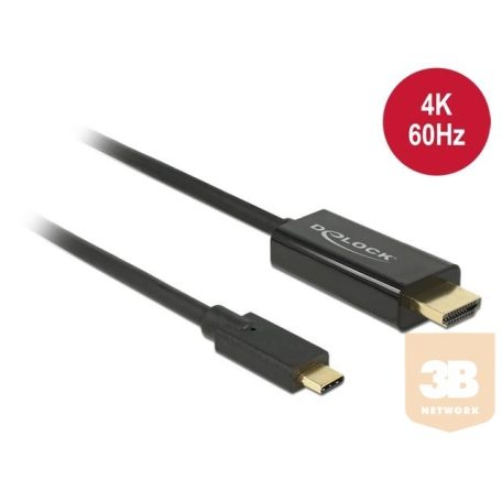 Delock Cable USB Type-C male > HDMI male (DP Alt Mode)4K 60 Hz 1m black
