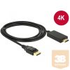 DELOCK kábel Displayport 1.2 male to HDMI male 4K passzív, 2m, fekete