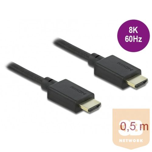 Delock Kábel - 85386 Ultra nagy sebességű HDMI kábel 48 Gbps 8K 60 Hz 0,5 m