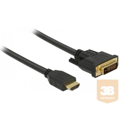 CABLE HDMI(M)->DVI-D(M)(24+1) 1M BLACK DUAL LINK GOLD-PLATED CONTACTS