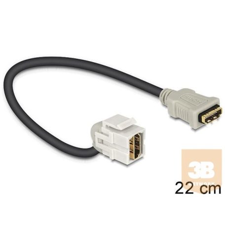 Delock Keystone module HDMI female > HDMI female 110° with cable