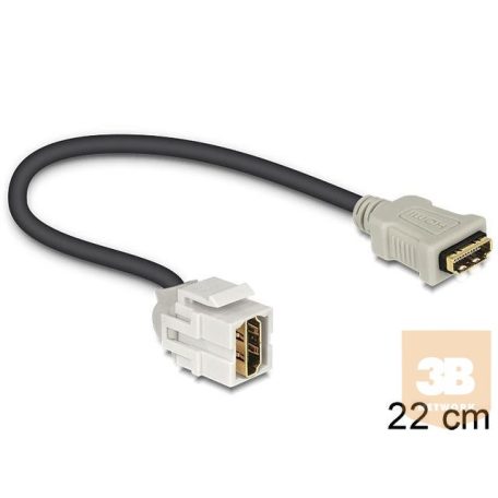 KAB Delock 86328 HDMI anya > HDMI anya Keystone modul 250° kábellel - 22cm