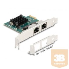 Delock PCI Express x1 kártya - 2 x RJ45 Gigabit LAN