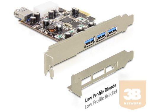 Delock PCI Express Card > 3 x external + 1 x internal USB 3.0