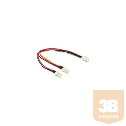 Delock 89343 Molex 3 pin anya > 2 x Molex 3 pin apa (v entillátor), 22 cm