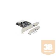   ADA Delock 89399 PCI Express kártya x4 > 1x külső + 1x belső SuperSpeed USB 10Gbps (USB3.1) A típusú hüvely