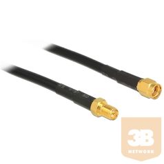   KAB Delock 89424 RP-SMA dugó > RP-SMA jack CFD200 antenna kábel - 3m