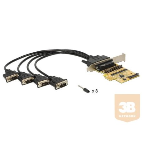 Delock PCI Express Card > 4 x Serial with voltage supply