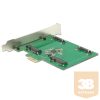 Delock Vezérlőkártya - 89479 (PCI Express -> 2 x mSATA)