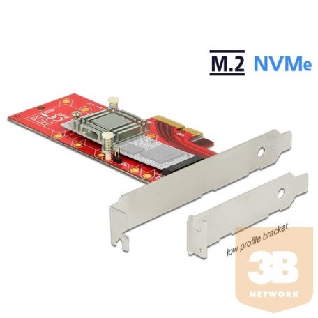 Delock Vezérlőkártya - 89577 (PCI Express x4 -> 1x NVMe M.2 SSD Low profile)