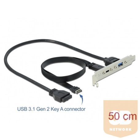 KAB Delock 89934 Csatlakozó aljzat USB-C & USB-A porttal