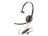 HP Poly Blackwire 3210 Monaural USB-C Headset +USB-C/A Adapter