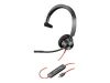 HP Poly Blackwire 3310 Monaural Microsoft Teams Certified USB-C Headset +USB-C/A Adapter