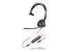 HP Poly Blackwire 3315 Monaural USB-C Headset +3.5mm Plug +USB-C/A Adapter