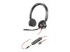 HP Poly Blackwire 3325 Stereo Microsoft Teams Certified USB-C Headset +3.5mm Plug +USB-C/A Adapter