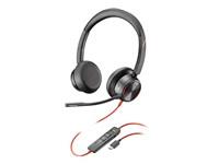 HP Poly Blackwire 8225 Stereo USB-C Headset +USB-C/A Adapter