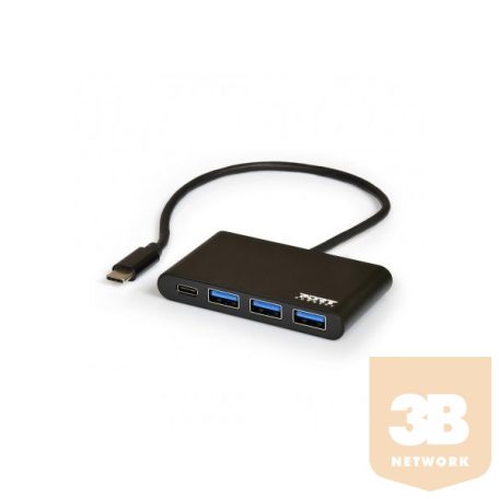 Port Designs-Port Connect HUB, Type-C to 3xUSB 3.0 + Type-C - ezüst