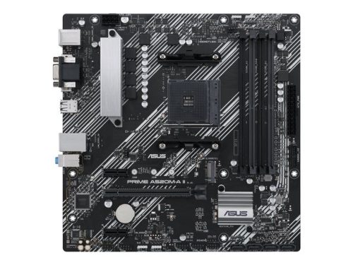 ASUS PRIME A520M-A II/CSM AMD A520 Socket AM4 mATX motherboard features M.2 DP HDMI D-Sub SATA 6 Gbps USB 3.2 Gen 1 ports