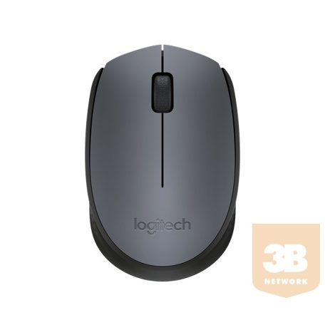 Logitech Egér - B170 (Vezeték nélküli, 3 gomb, 2,4 GHz, fekete)