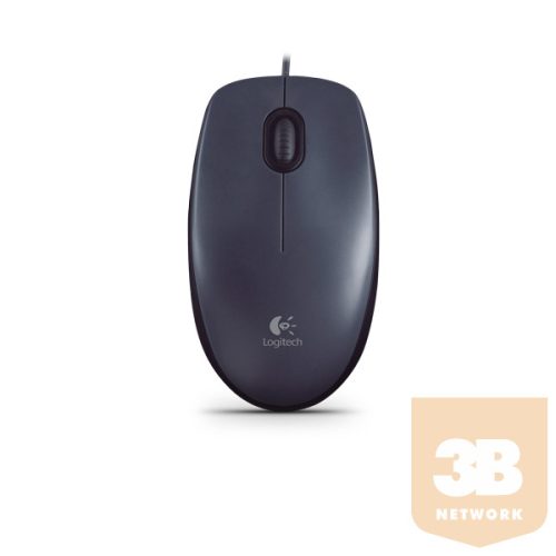 Logitech Egér - M100 (Vezetékes, Optikai, USB, 1000 DPI, fekete)