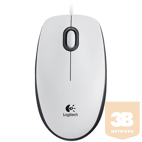 Logitech egér, M100 - fehér - EMEA