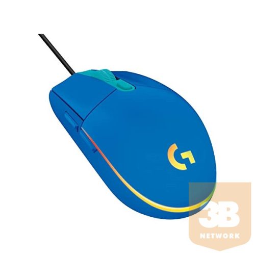 LOGITECH Egér - G203 Vezetékes Gaming, Kék