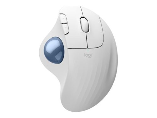 LOGITECH ERGO M575S Wireless Trackball - Off White + Blue Ball