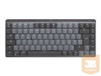 LOGITECH MX Mechanical Mini Minimalist Wireless Illuminated Keyboard - GRAPHITE - (DE) - 2.4GHZ/BT - N/A - CENTRAL - TACTILE