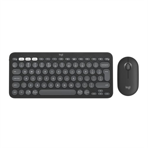 LOGITECH Billentyűzet + egér - Pebble 2 Vezeték Nélküli Combo MAC-hez Grafitszürke, US