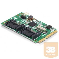   ADA Delock 95233 MiniPCIe I/O PCIe teljes méret - 2 x SATA 6 Gb/s